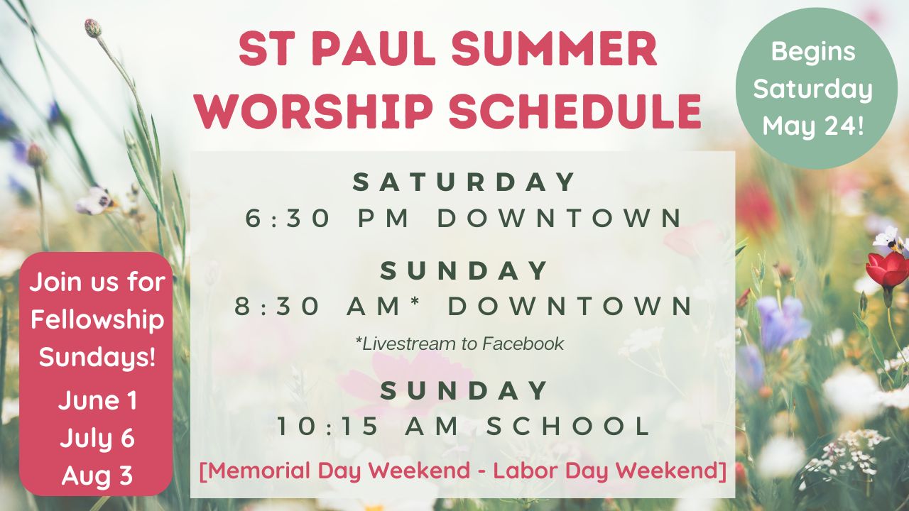 summer schedule