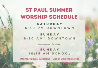 Summer Worship Schedule